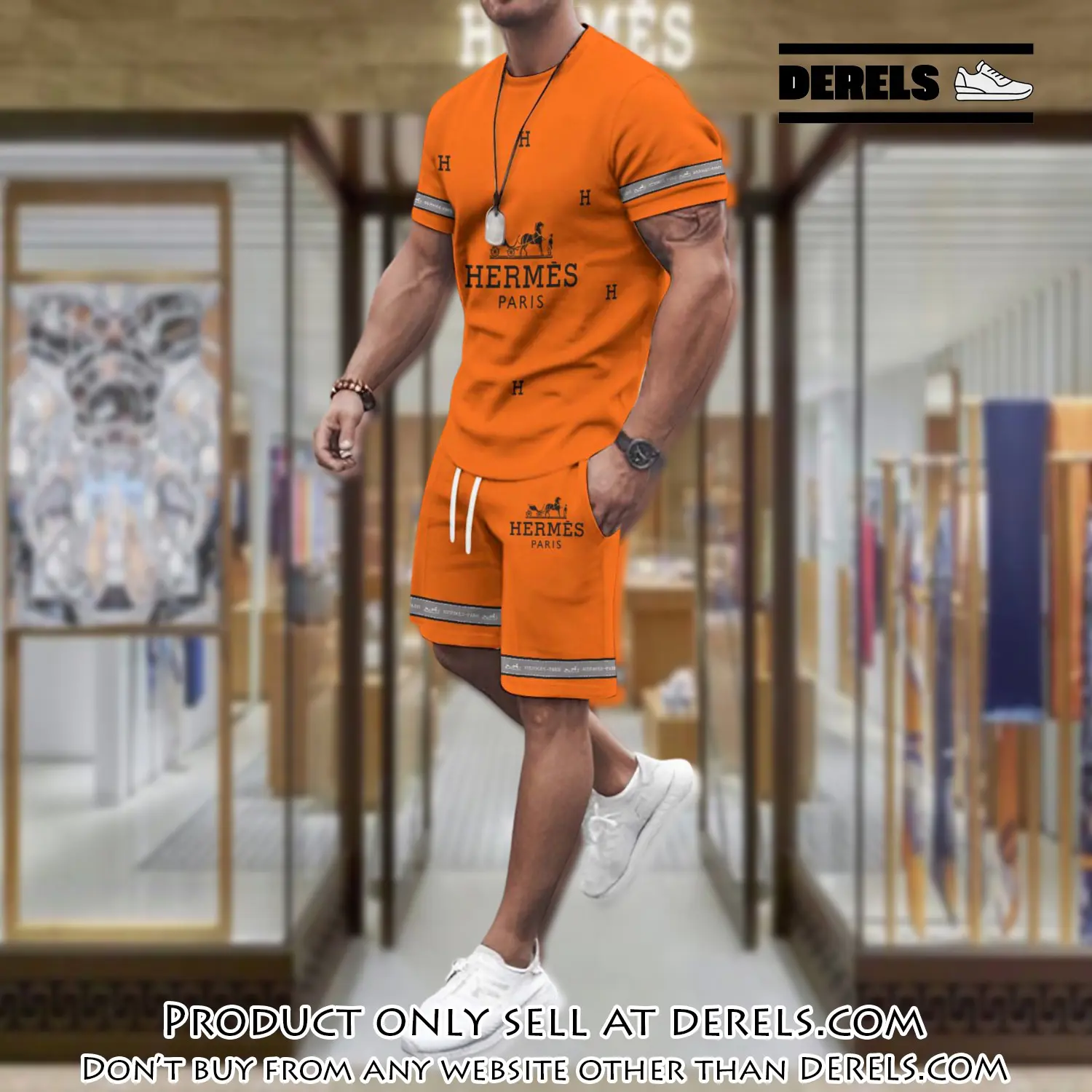 Hermes combo unisex tshirt & short limited luxury outfit cts1106 dr2357144